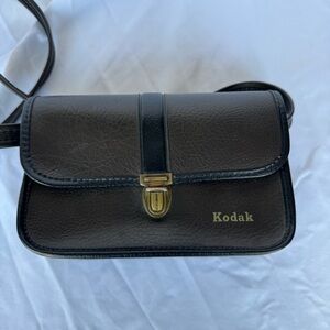 Vintage Kodak Leather Camera Bag with Shoulder Strap